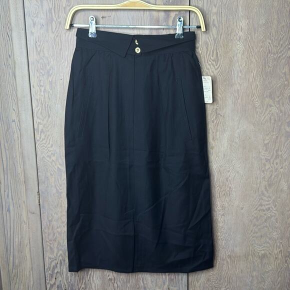 Umberto Ginocchietti Dresses & Skirts - Vintage NWT Umberto Ginocchietti Midi Black Skirt